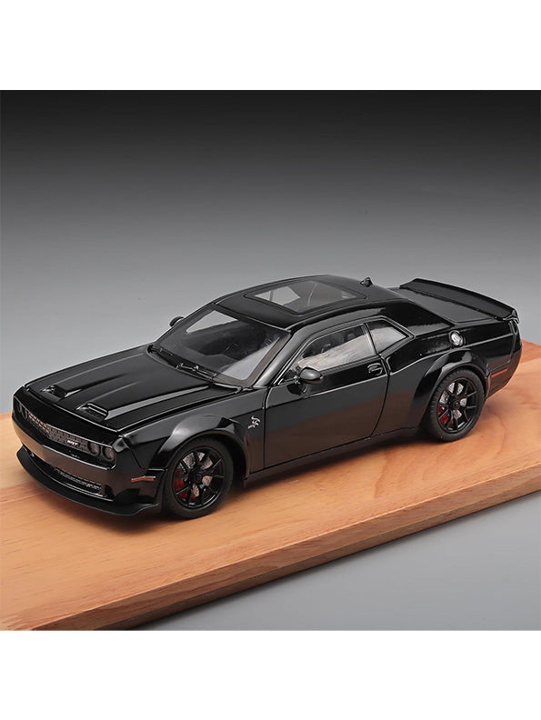 Dodge Challenger Hellcat 1:24 Diecast Metal Model – Black - Scale 1:24 - Toyloft