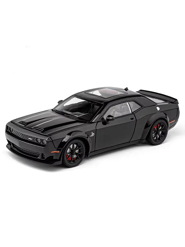Dodge Challenger Hellcat 1:24 Diecast Metal Model – Black - Scale 1:24 - Toyloft