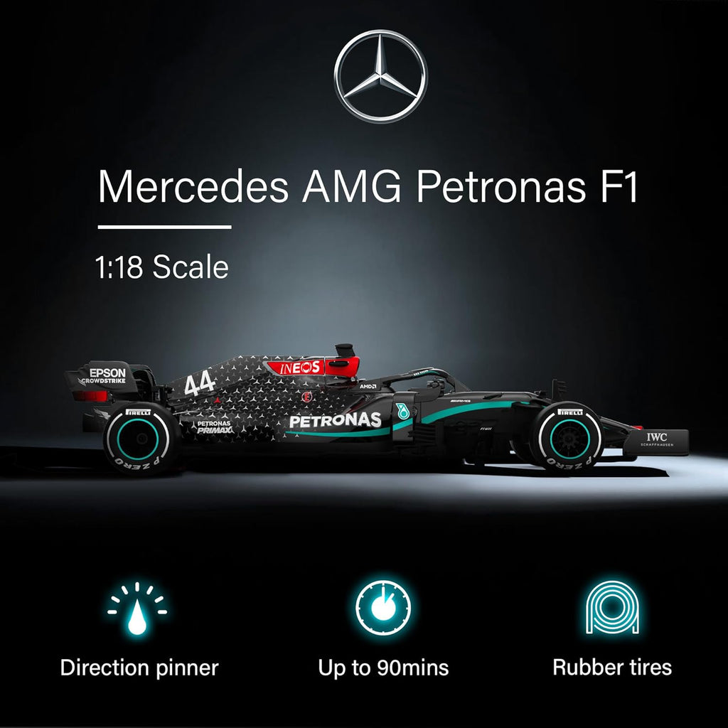 Rastar Authentic Licensed Mercedes-benz F1 W11 RC Car - Detailed Design, 2.4GHz Control | Color :  1:18 Mercedes-benz F1 W11