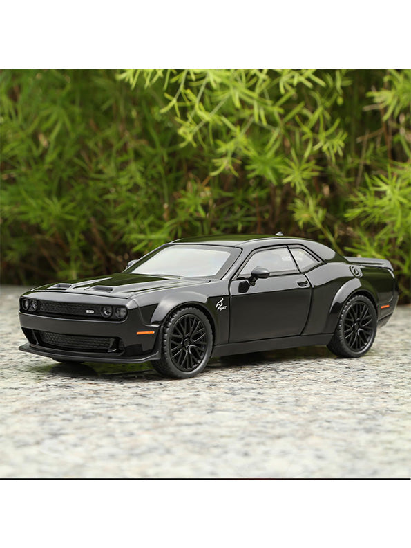 Dodge Challenger Hellcat 1:24 Diecast Metal Model – Black - Scale 1:24 - Toyloft