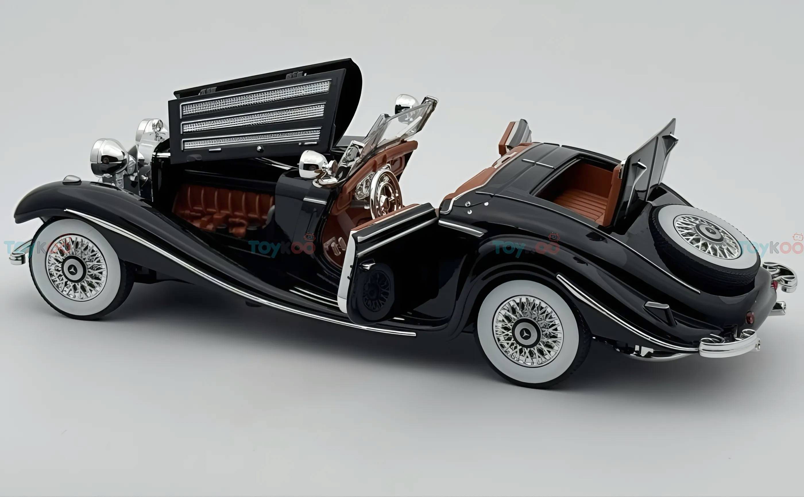1936 Mercedes Benz 500K 1:24 Roadster diecast scale model car collectible | Assorted Colors